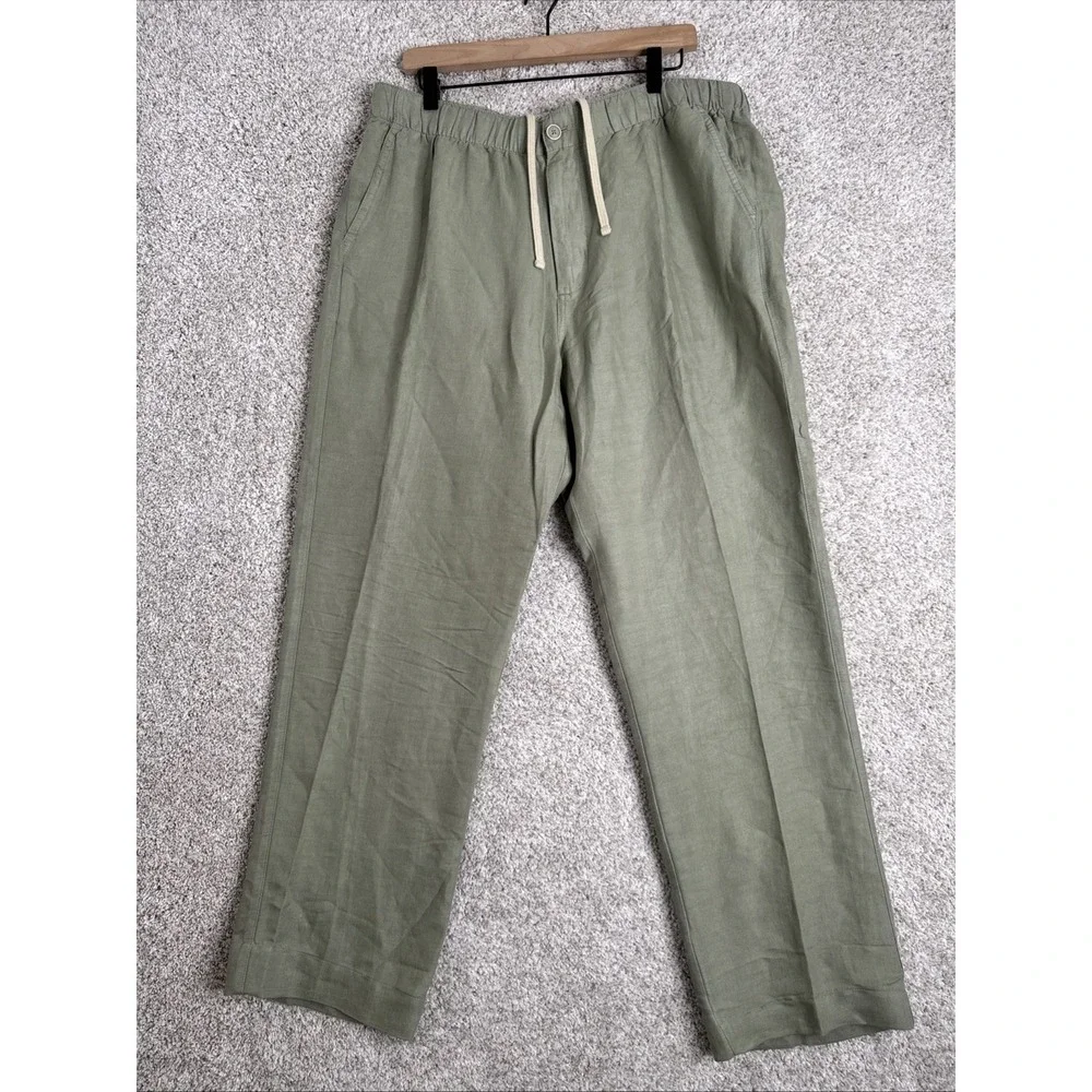 Tommy Bahama Relax Linen Blend Sage Green Pants - XL